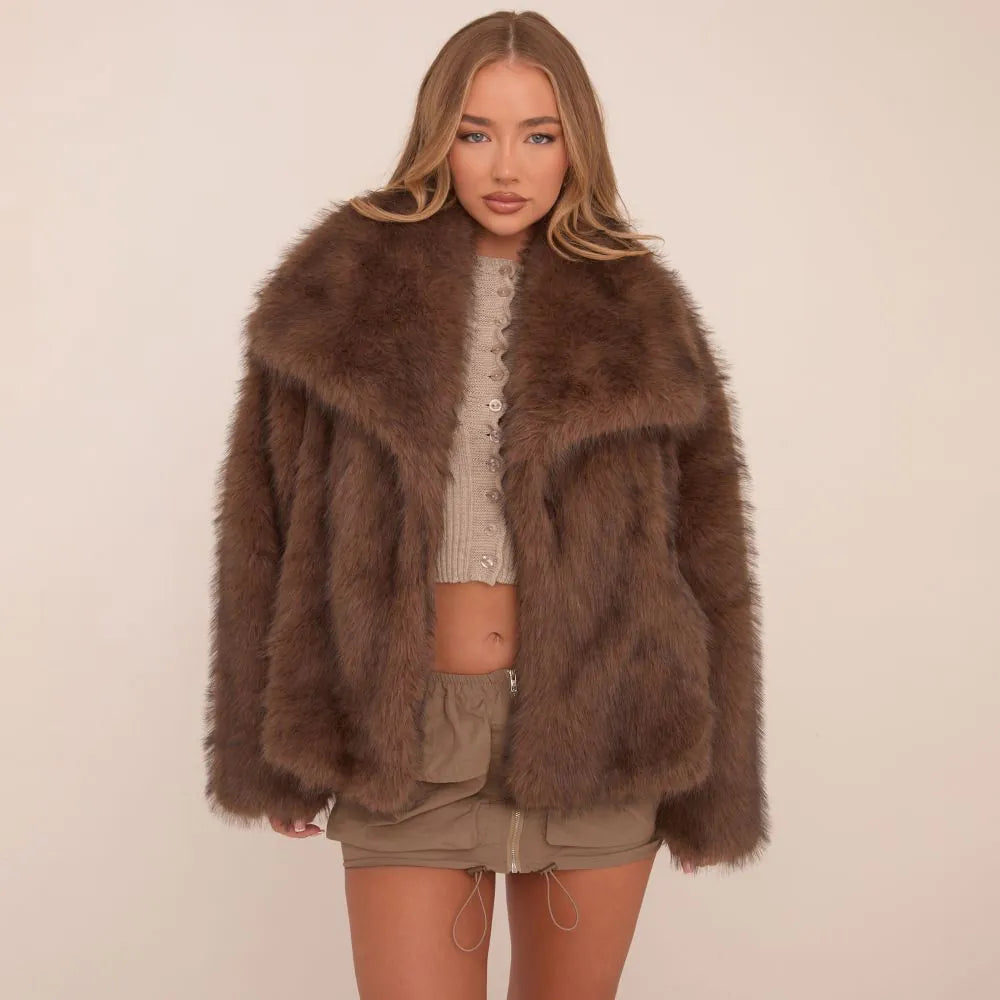 Nell | Cropped Fur Jacket