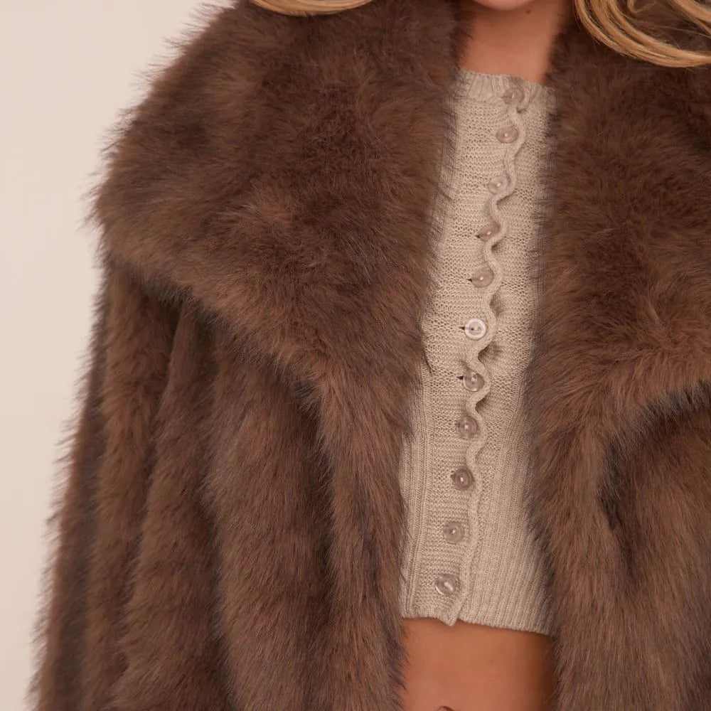Nell | Cropped Fur Jacket