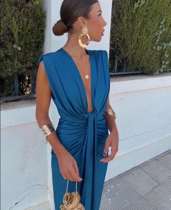 Maisie | Party Dress with Deep Neckline